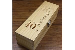 English Pewter Company Sheffield, England Unique Personalised Gift For 40th Wedding Anniversary - Luxury Wooden Wine or Champagne Box Satin Lined [HING11]