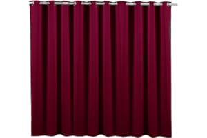 JEMIDI Zasłona nieprzejrzysta nieprzepuszczająca światła – zasłona z oczkami do mocowania – zasłona z oczkami zasłona dekoracyjna zasłona zaciemniająca – 100% poliester długa