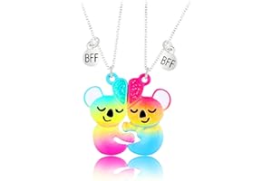 CERSLIMO Best Friend Necklace - Matching Heart Friendship Necklace for 2 Girls, Kids' Birthday &