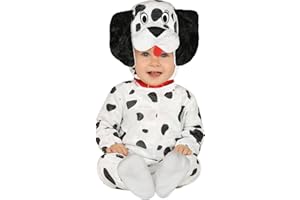 FIESTAS GUIRCA | Disfraz de Dálmata para Bebé - Incluye Capucha y Mono - Disfraces de Animales para Fiestas Infantiles, Halloween y Carnaval - Ideal para Niños y Niñas