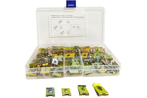 Aiyomi Blechmutter, 110 Stück Clipmuttern, Blechmuttern Set, U-Typ Gewinde Clip Mutter Set für die Innendekorationsplatte des Fahrzeugfahrzeugs