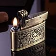 Vintage Reusable Refillable Soft Flame Kerosene Folding Lighters - Outdoor, Camping, Men's Gifts (Free of Butane Gas)