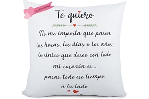 COLOFALLA Funda de Cojín San Valentín 45×45cm Te Quiero Regalo Aniversario Parejas Funda de Cojines Corazón para Regalo Pareja Cumpleaños Aniversario Navidad