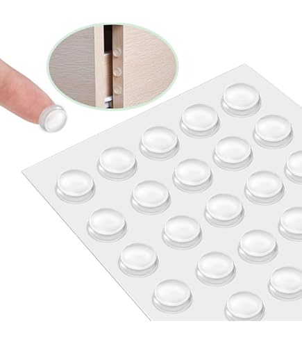 400 Clear Rubber Bumpers - 0.25 Inch Self-Adhesive Bumpons For Cabinets, Furniture And Electronics