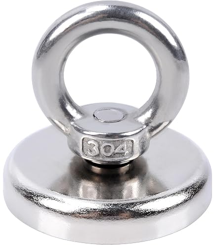 Aimant Puissant 45KG - Lot De 4 Aimants Néodyme 32mm Pour Pêche à L'Aimant Et Récupération