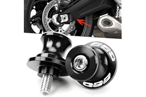 CCYYMOWOK 2 Stück M8 Ständeraufnahme Bobbins Montageständer aus Aluminium Spulen Schwinge Ständer Schraube für Mortorrad Zubehör für Trident660 Trident 660 2021-2023 2024 Tiger660 Sport (Schwarz)