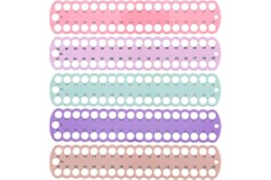 GORGECRAFT Organisateur de Fil à Broder 5 Couleurs Support de Fil en Plastique pour Point de Croix Outil de Rangement 5 Positions de Trous Plaque de Couture pour Fil de Coton Artisanat Cartes 37pcs