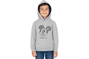 United Labels Disney Mickey Mouse Pullover mit Kapuze für Jungen, Grau, Hoodie, Sweatshirt, Kapuzenpullover für Kinder