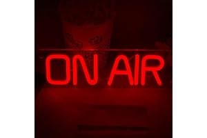 NUANCHU LED Signe Néon on Air Signe de Lumière on Air Fonctionné par USB Plaque Murale Néon on Air LED Enseigne Lumineuse on Air pour Garage Bar Restaurant Bureau Vitrine Décoration (Rouge)