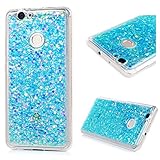 Huawei Nova Hülle Mavis's Diary Tasche Schutzhülle Aqua Bling Glitzern Design TPU Softcase Fall Euit Back Cover Bumper Handytasche Scratch Telefon-Kasten Handyhülle Handycover + 1x Kapazitive Feder + 1x Gemeinsame Staubstecker - 