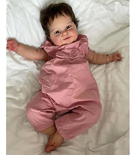 XYSQWZ Babypop 24 Inch 60cm Levensechte Reborn Babypoppen Met Lang Haar Realistische Vinyl Siliconen Peuter Zacht Meisje Poppen Handgemaakte Pop Babys Voor Leeftijd 3 Kinderen Kerstverjaardagscadeau 950 Bruine Ogen