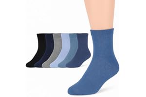 lurensa 6 Pares de calcetines para niño - niña - bebé de suave algodón y traspirables. Medias unicolores cortas – deportes - elástico y resistente, Variedad de tallas