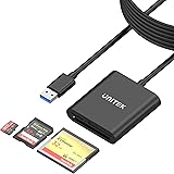 Unitek USB Card Reader 3-Slot USB 3.0 Compact Flash Card Reader, Read 3 Cards Simultaneously, Aluminum Memory Card Adapter CF