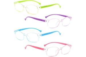 NXPWRC 4-Piece Children's Glasses - Clear, Flat, Play Glasses - Eye Accessories