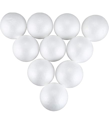 7 Palline Di Polistirolo Bianche Per Decorazioni - Diametro 10 Cm Per Crafting E Fai Da Te - Foto 8