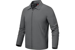 Rdruko Mens Summer Jackets Lightweight Smart Casual Jacket Light Bomber Jackets Outdoor Thin Windbreaker Coat with Zip Pockets