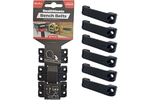 StealthMounts Cinturón de banco – Soporte universal para herramientas | Juego de funda de herramientas – Paquete de 4 | Soporte de almacenamiento perfecto para herramientas eléctricas, cinta métrica