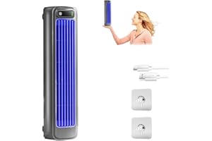 KNUBBUF Solymall ace enfriador, migilife ace enfriador, mini aire acondicionado portatil, enfriador de aire portátil 3 velocidades, torre de aire frio, carga USB, para oficina, dormitorio, cocina (Gris)