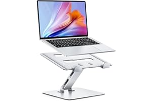 CIRYCASE Adjustable Soporte Portatil Mesa, Estable Aluminio Plegable Elevador Portatil, Ergonómica Laptop Stand para MacBook Pro/Air, HP, Lenovo y Otro 10-16" Portatiles/Tabletas/Revisteros