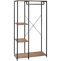 Penderie Murale Vêtement Suspendue Portant à Vêtement Mural Industriel Tringle Vetement Avec Etagere 72080015