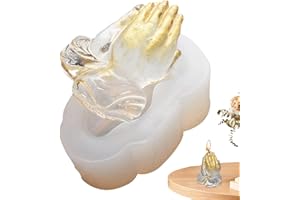 Dirfuny Prayer Mould for Hand, Buddha Mould with Praying Hands, Prayer Hand Epoxy Resin Casting Mould, Soap Moulds for Fondant Epoxy Resin Soap Candle Cake Decoration