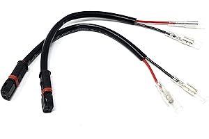 Simda Pro Motorcycle Indicator Adapter Cable (2pcs) - BMW Adapter Cable with 2 Pin Plug (0201) for LED Indicators - Waterproof, Easy Installation, Compatible with Motorcycle