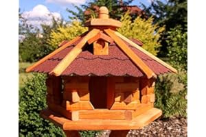 holzdekoladen Vogelhaus mit Bitumenschindeln Typ 4 (rot)