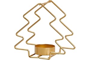 ORENGE Portacandele Natale Candeliere Metallo Oro Candelabro a Forma di Albero di Natale Porta Candele Supporto A Lume di Candela da Tavolo Ornamento Decorazioni per Vetrina Prodotto Ristorante