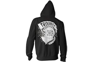 Monkey Print Sudadera Hombre Cremallera Problemas Makers Moto Moto Oldschool