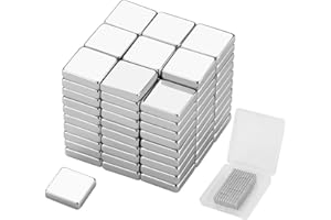 Wukong 50 pieza Imanes Neodimio Cuadrado Magnético Estupendo,para nevera, científica, manualidades, bricolaje,10x10x3 mm