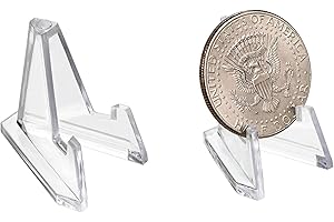 WANGCL Mini-Münzständer, Acryl-Staffelei, Ständer, Münzständer, Staffelei, Halter für Kristallgeoden, Stein, Mineralachat, Fossil-Korallen, Medaillen, 20 Stück