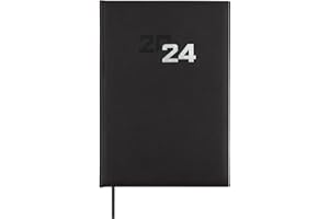 Finocam - Agenda 2024 Dynamic Milano Semana Vista Vertical Enero 2024 - Diciembre 2024 (12 meses) Negro Español