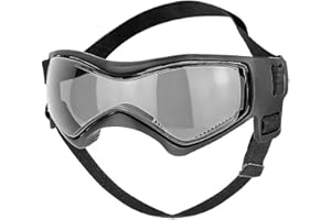 POFET Dog Goggles Cool Pet Sunglasses Goggles with Flexible Frames UV Protection Waterproof Snowproof Windproof Dustproof for Small and Medium Dog