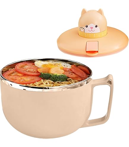 Ramen-Schüssel Für Die Mikrowelle – 1,3 Liter, BPA-frei, Mit Ablassbarem Deckel & Griff (Lila)