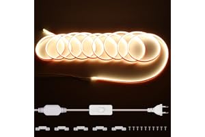 230V COB LED Remsa 10M, 288 Leds/m Superljus Hög densitet, IP65, 3000K