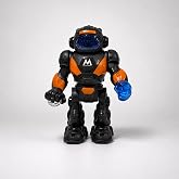 Oyuncak Işıklı Sesli Hareketli Robot Oyuncak 23 CM LED Efektli Pilli Dans Eden Akıllı Robot (Siyah)