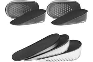 ‎URAQT URAQT Höhe Erhöhung Einlegesohle Gel, 2 Paar Erhöhung Schuheinlagen, Höhe Erhöhen ​Fersen Einlegesohlen, Bequeme Height Increase Insole, Unsichtbare Schuhlifteinsätze Stoßdämpfung