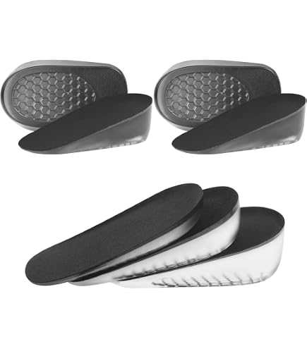 Semelles Hauteur Invisible Gel 3D – Augmentation Jusqu’à 7 Cm, Talon Amovible 2×2 Cm, Confort Adhésif Homme