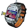 Android Smart 4G 5G Watch With Android OS Interface, Pre-Installed Apps, AMOLED Display | Sports and Fitness Tracker, Cellular, Wi-Fi, TikTok Instagram on Watch, Sim Card (128GB) (Blue)