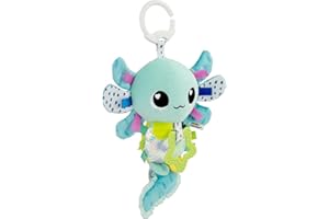 LAMAZE Alise the Axolotl - Clip and Go Baby Pram Toys - Sensory Toys for Babies - Early Learning Baby Toys 0-6 Months and Up - Expertly Designed Newborn Toys - Baby Shower Gifts, L27497