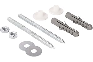 Sanitop-Wingenroth Befestigungssatz für Waschbecken M10 x 140 mm, 14 mm Dübel und 2 Stockschrauben, Waschtischbefestigung, verzinkt, 224420