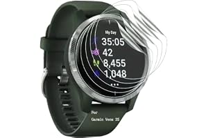 nvskvd 6 stycken hydrogelfolie för Garmin Venu 3S | HD TPU skärmskydd flexibel, reptålig skyddsfilm, High Sensitivity Touch