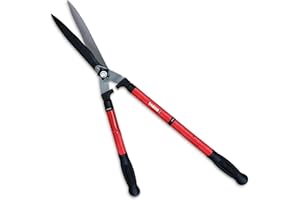 TABOR TOOLS B212E Mechanical Extendable Hedge Shears, Manual Hedge Clippers for Trimming Borders, Boxwood 63+20cm Telescoping Handles ..