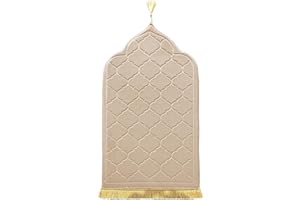 LAVAMOND - Tapis de prière rembourré de style turc Seccade - Tapis de prière souple pour Eid, voyages, Ramadan - Tapis de prière islamique pour musulmans - Tapis de prière pour hommes et femmes