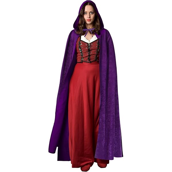 JDFAIJEAL Middeleeuwse cape met capuchon