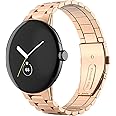 Blueshaweu Armband Kompatibel mit Google Pixel Watch 2, Classic Edelstahl Uhrenarmband für Google Pixel Watch/Google Pixel Wa