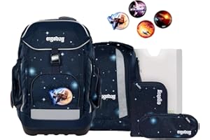 ergobag Maxi Set 6-teilig, ergonomischer Schulrucksack, Vorgänger-Kollektion, Grundschule, ideal für große Kinder ab der 1. Klasse