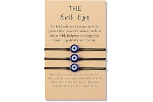 YELUWA 2/3 Pcs Evil Eye Bracelets for Women Men Good Luck Jewelry Nazar Kabbalah Protection Couple Friendship Family Ojo Turco Strings Lucky Gift Tibetan Buddhist Bracelet Red String of Fate Bracelet