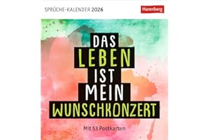 Positive-Sprüche-Kalender Postkartenkalender 2026 - Mit 53 Postkarten: Farbenfroher Wochenkalender voller Weisheiten, Inspiration und Optimismus mit Glücks-Botschaften zum Sammeln