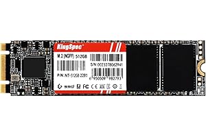 KingSpec SSD 512Go M2 SATA 2280, 3D NAND Flash, Interne Disque Dur SSD SATA III 6Gb/s, Compatible avec Desktop et Laptop